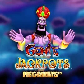Genie Jackpots Megaways online game logo by Blueprint Gaming on manekispins.com