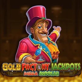 Official Jackpots logo: Gold Factory Jackpots Mega Moolah by Aurum Signature Studios at Maneki Spins Casino