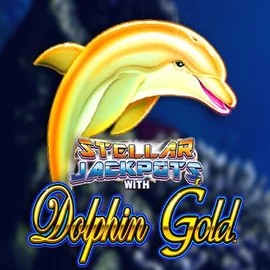 Official Jackpots logo: Dolphin Gold with Stellar Jackpots by Lightning Box Game at Maneki Spins Casino